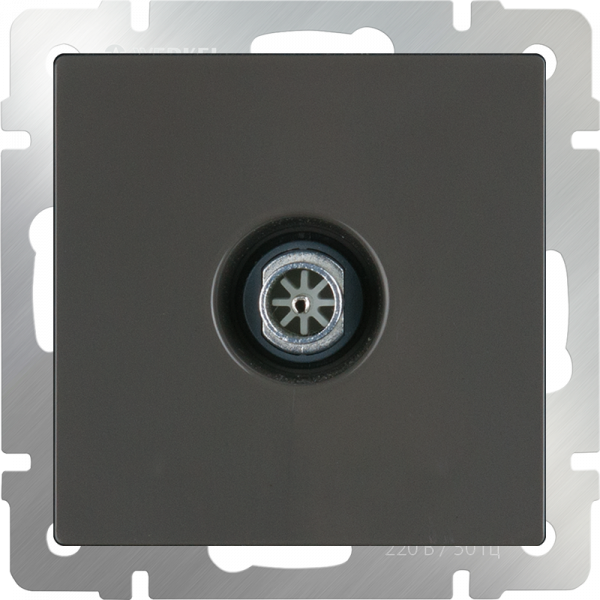 ТВ-розетка оконечная  (серо-коричневый) WL07-TV