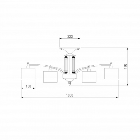 Классическая люстра 60080/12 сатин-никель Eurosvet Adagio