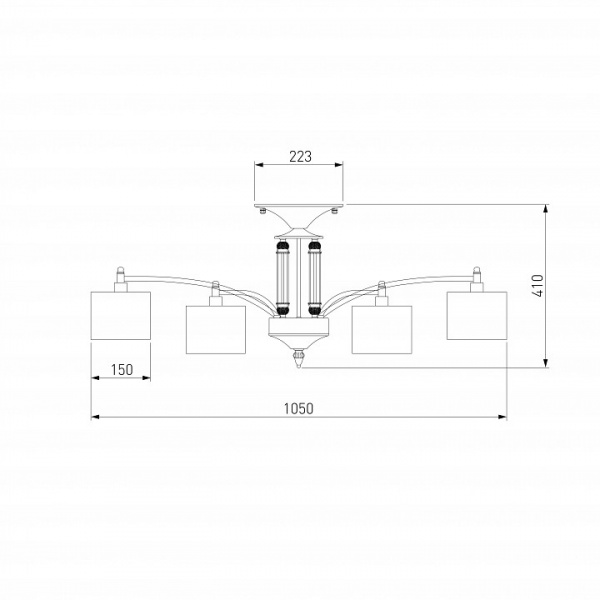Классическая люстра 60080/12 сатин-никель Eurosvet Adagio Классическая люстра 60080/12 сатин-никель Eurosvet Adagio