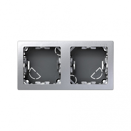 Simon 73 loft Алюминий Рамка 2-ая горизонтальная 75х146 мм