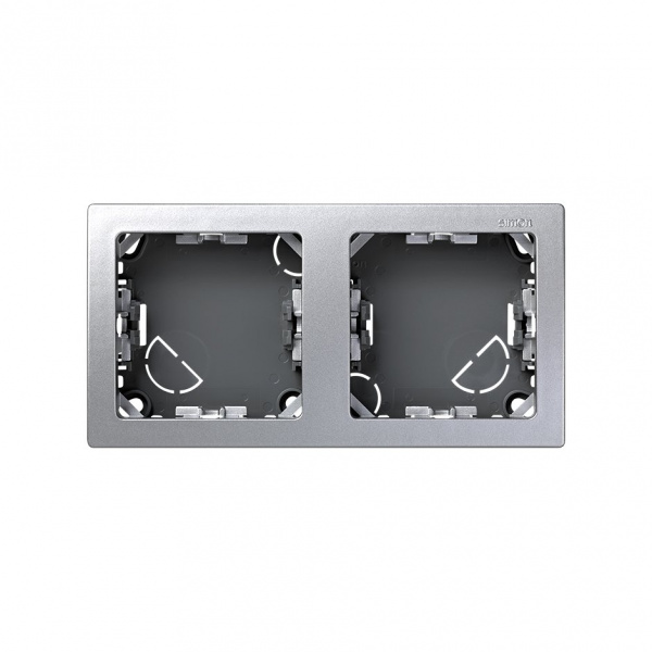 Simon 73 loft Алюминий Рамка 2-ая горизонтальная 75х146 мм