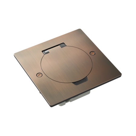 Donel Лючок Surface 2 мод. (1 мод. 45х45 мм.), круглая крышка, красная медь, IP44, DFB2MRRRC