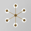 Потолочный светильник со стеклянными плафонами 60161/6 латунь Eurosvet Loona
