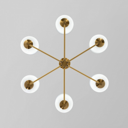 Потолочный светильник со стеклянными плафонами 60161/6 латунь Eurosvet Loona