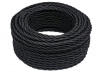 BIRONI Черный матовый Витой провод 3*2,5 50м
