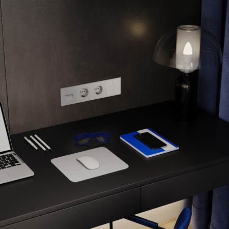 Рамка пластиковая VOLTUM S70 на 4 поста, (сталь)