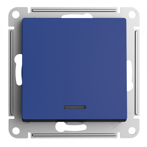 SE AtlasDesign Аквамарин Переключатель 1-клавишный с подсветкой, сх.6а, 10АХ, механизам