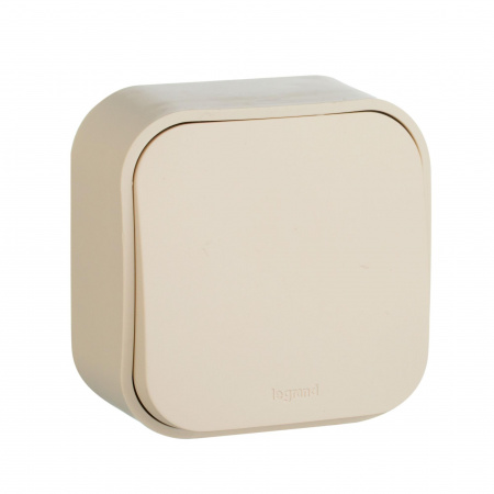 Legrand Quteo Бежевый Кнопка 1-клавишная 6А