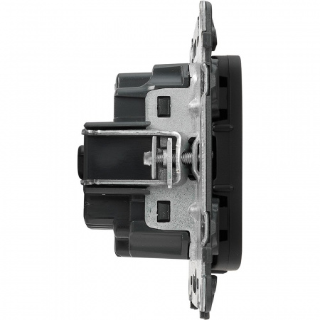 Legrand Valena ALLURE DIY Антрацит Розетка 1-ая с/з с защитными шторками, винт.зажим