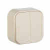 Legrand Quteo Бежевый Переключатель 2-клавишный 10А