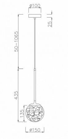 Подвесной светильник MOD061PL-01BS Maytoni Ligero