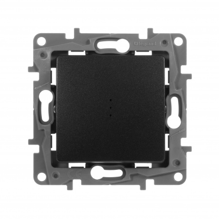 Legrand Etika Антрацит Переключатель с подсветкой, 10А, авт. клем