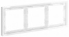 Рамка пластиковая VOLTUM S70 на 3 поста, (белый глянцевый)
