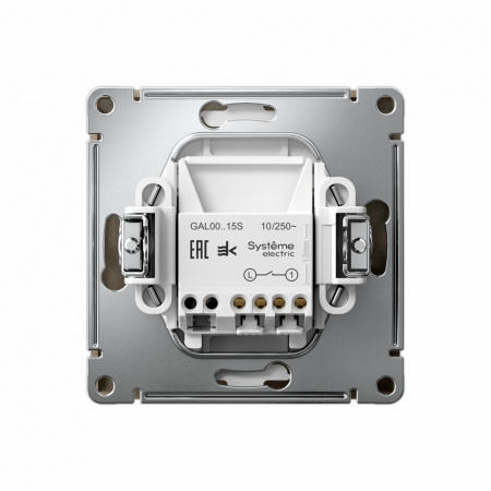 Systeme Electric ArtGallery Шампань Выключатель 1-клавишный кнопочный, механизм, быстрозажим. клем.