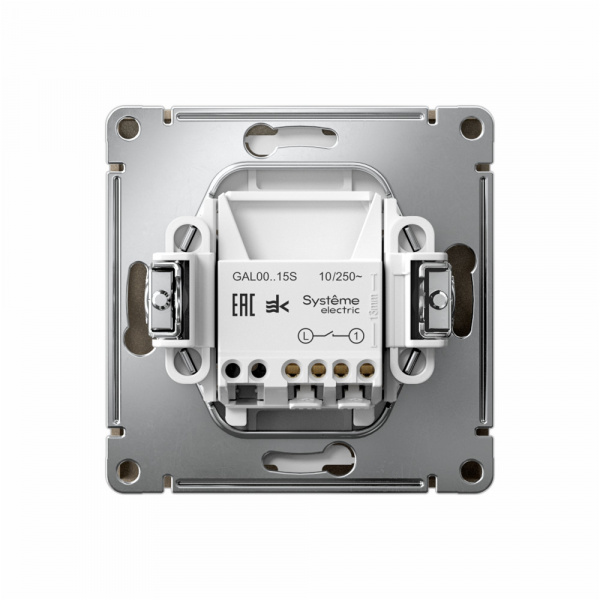 Systeme Electric ArtGallery Шампань Выключатель 1-клавишный кнопочный, механизм, быстрозажим. клем.