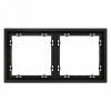 Рамка пластиковая VOLTUM S70 на 2 поста, (черный матовый)