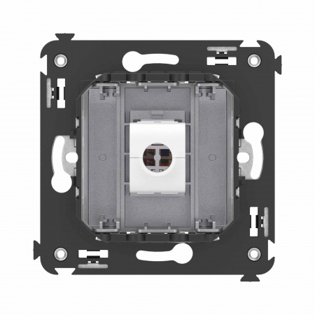 DKC Avanti Компьютерная розетка RJ-45 без шторки в стену, кат.6 одинарная, Закаленная сталь