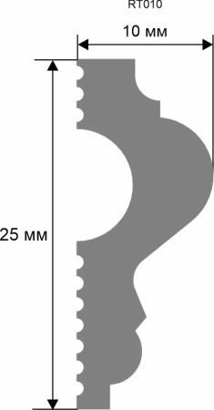 Молдинг. 2000×25×10 мм RT010