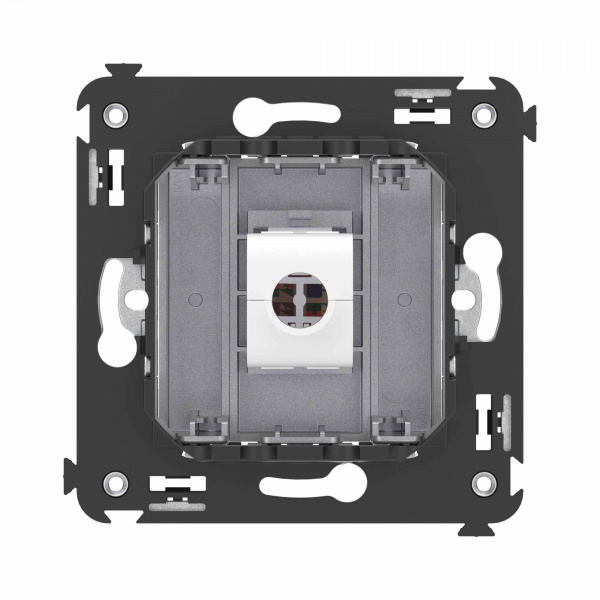 DKC Avanti Компьютерная розетка RJ-45 без шторки в стену, кат.6 одинарная, Закаленная сталь