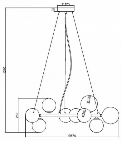 Подвесной светильник Maytoni MOD545PL-11B Maytoni Dallas
