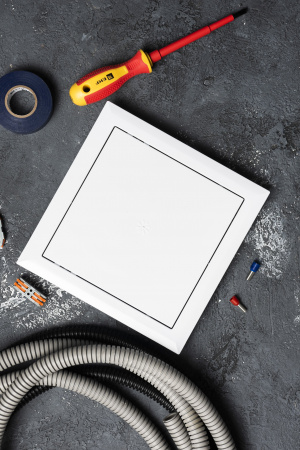 EKF Basic Люк ревизионный пластик 200х200 (ШхВ внутр.)