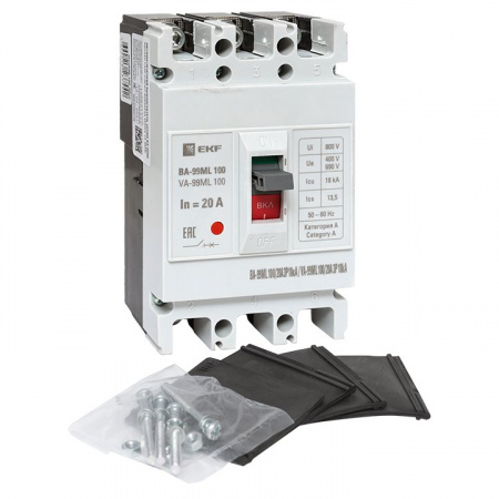 EKF Basic Автоматический выключатель ВА-99МL  100/20А 3P 18кА