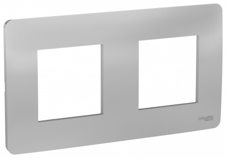 SE Unica Studio Алюминий Рамка 2-ная