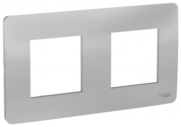 SE Unica Studio Алюминий Рамка 2-ная