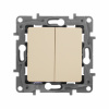 Legrand Etika Слоновая кость Переключатель 2-клавишный, 10А, Автоматические клеммы