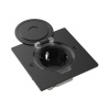 Donel Лючок Surface 2 мод. (1 мод. 45х45 мм.), круглая крышка, антрацит, IP44, DFB2MRRAN