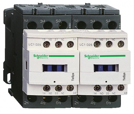 Schneider Electric Contactors D Контактор реверсивный 3P, 25A, 230В50Гц электр.б.