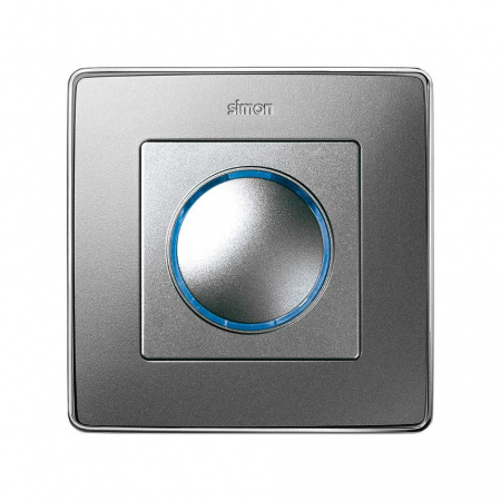 Simon 82 Detail Алюминий Накладка на светорегул.универс.,выкл.релейн.,выкл.вспомогат. Нажимной