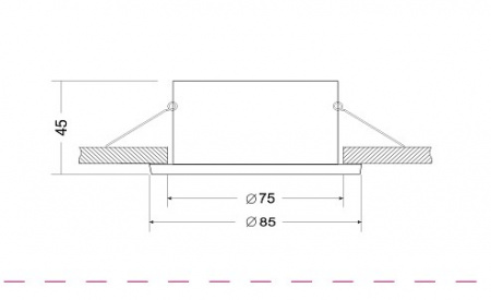 Встраиваемый светильник DL032-2-01W Maytoni Zoom