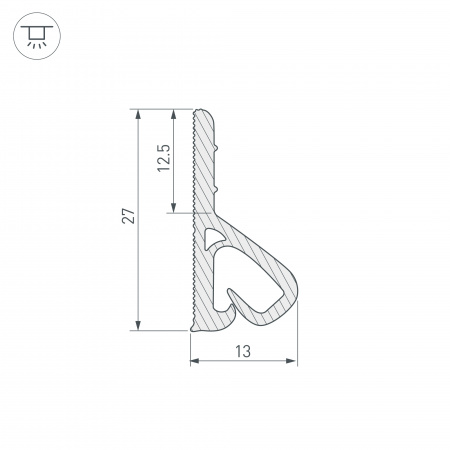 Arlight Профиль STRETCH-WALL-TEXTILE-2600 (Пластик)