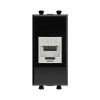 DKC Avanti Компьютерная розетка RJ-45 без шторки модульная, кат.6 экранированная, Черный квадрат, 1 модуль