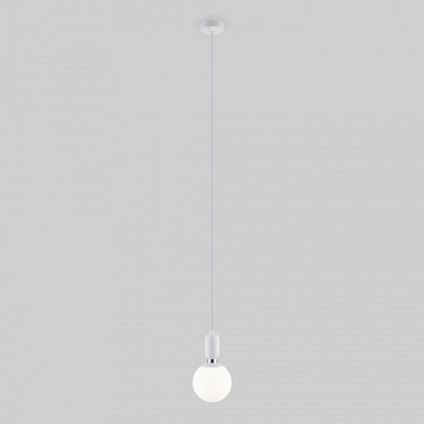 Подвесной светильник с тросом 1,8 м 50158/1 белый Eurosvet Bubble Long