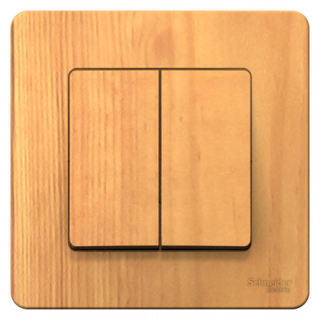 SE Blanca внутр Ясень Переключатель 2-клавишный, 10А, 250B