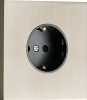 Donel Розетка Schuko с заземлением, со шторками 16A 250 В~ , никель, серия N96, DT188NB