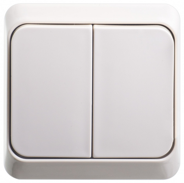 SE Этюд наруж Крем Выключатель 2-клавишный