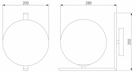 Бра со стеклянным плафоном 70131/1 хром Eurosvet Shape