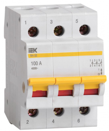 IEK KARAT Выключатель нагрузки (мини-рубильник) ВН-32 3Р 100А