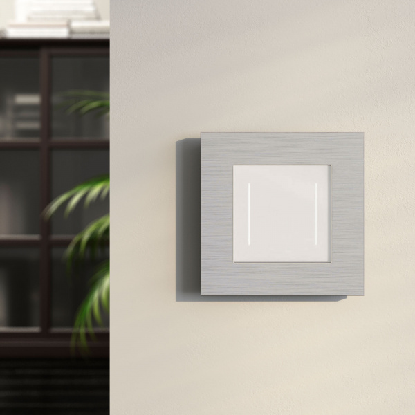 Рамка из металла на 1 пост АluMax алюминий W0013506