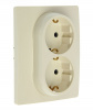 Legrand Etika Слоновая кость Двойная розетка с/з, винтовые клеммы