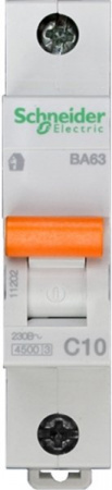 Schneider Electric Домовой ВА63 Автоматический выключатель 1P 10A (C) 4.5kA