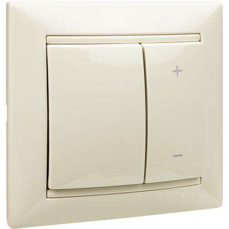 Legrand Valena Крем Светорегулятор нажимной 40-600W для л/н и обмоточных т-ров
