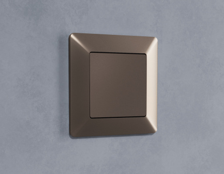 Лицевая панель ALFA (Темная бронза матовый) заглушка для суппорта QUANT AP6460