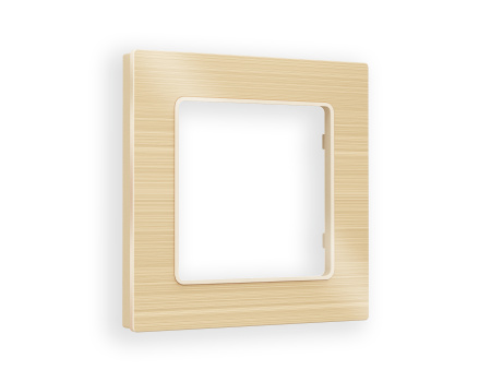 Рамка ALFA Platos (Шампань Металл шлифованный) 1-ая AF550301