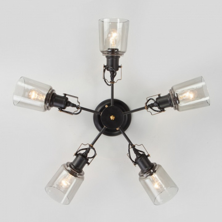 Потолочная люстра с плафонами 70111/5 черный Eurosvet Astor