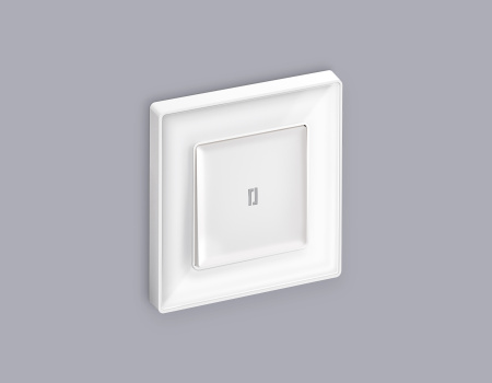 Лицевая панель ALFA (Белый матовый) для 1-кл  выключателей с подсветкой QUANT AP1220