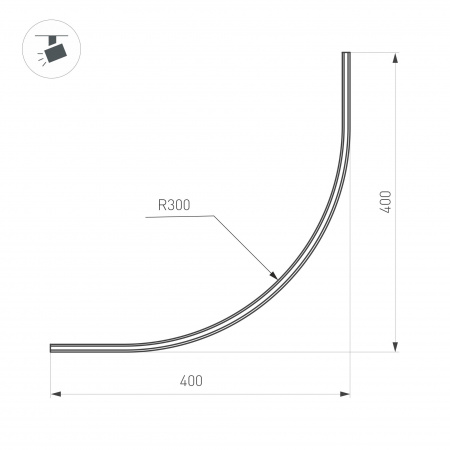 Трек MAG-MICROCOSM-TRACK-1115-ARC-R600 (BK) (Arlight, IP20)
